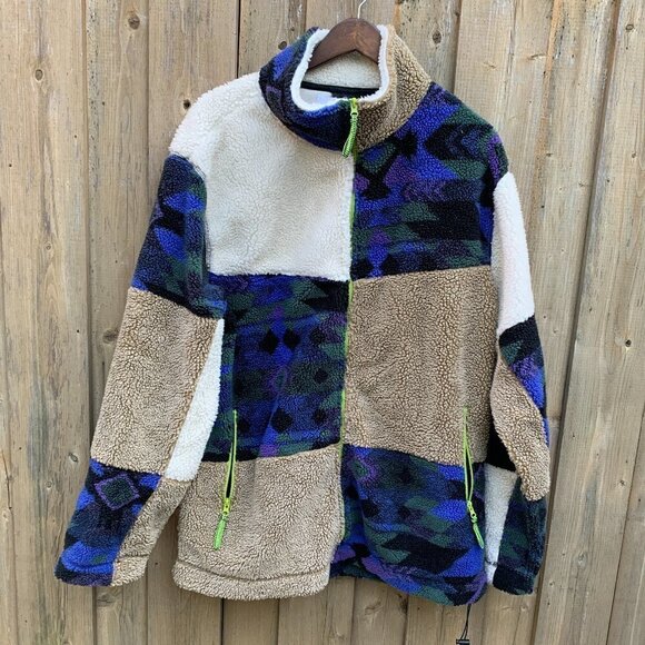 Urban Outfitters Other - Urban Outfitters Sherpa Zip Up Jacket XL